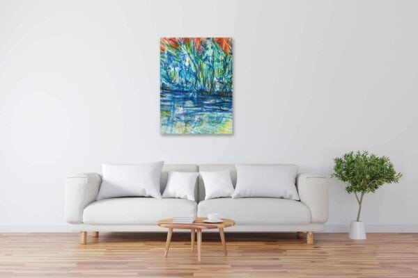 Modernes Acryl Gemälde abstraktes Licht und Wasser wandbilder