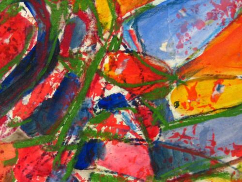 Modernes Kunstbild Acryl auf Leinwand farbig
