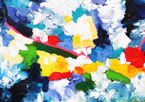 Acryl Gemälde abstrakt farbiges Spiel