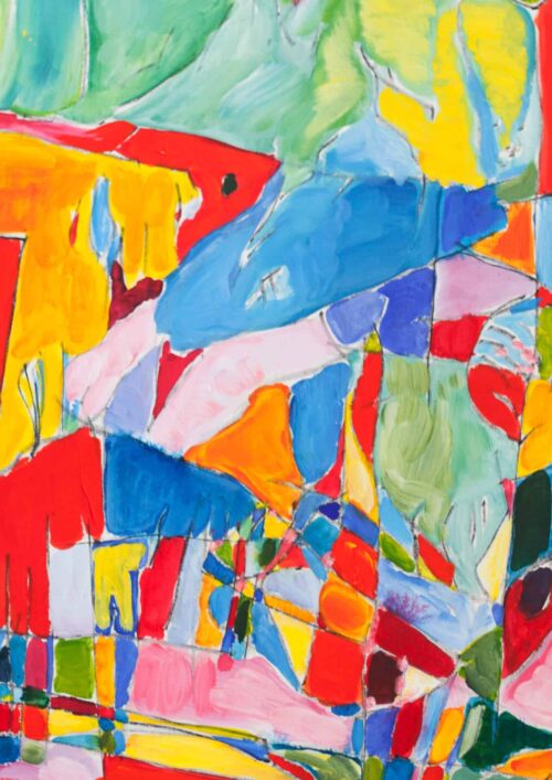 Acryl Gemälde abstrakte spielerische Flächen