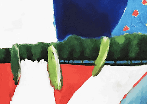 Ölgemälde auf Leinwand Landschaft mit Zypressen