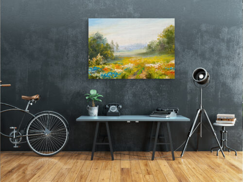 Wandbilder & Bilder Shop Leinwandgemälde Landschftsmalerei Wiese