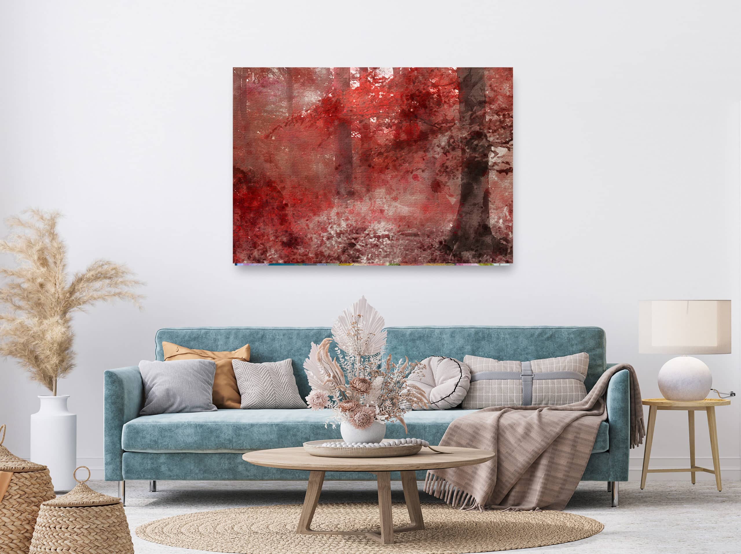 Wall murals-pictures-shop-paintings-red-magic-forest