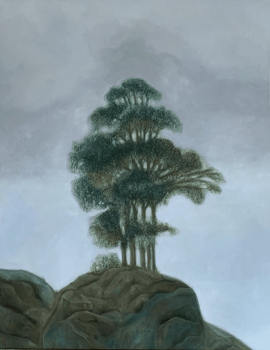 landscape-painting-tree-mountain