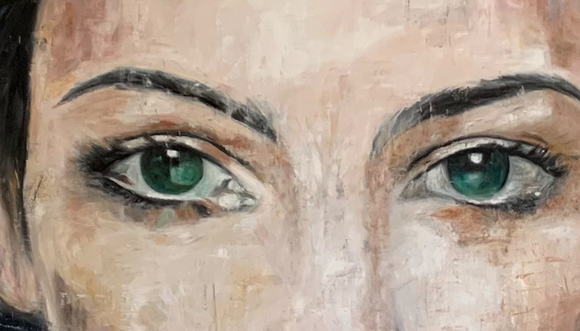 portrait-painting-modern-eyes-woman modell