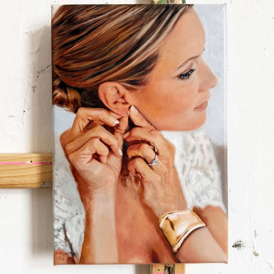 Oil vs acrylic for commissioned portrait paintings.