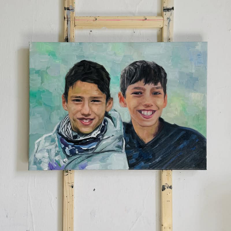 Portrait Painting – Childs, Soft Brushwork Close-Up and Refined Fine Art Texture