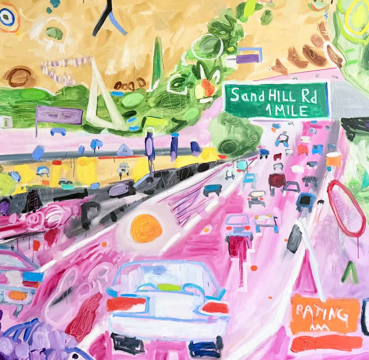 SAND HILL RD 1 MILE, 2026 – large-scale contemporary painting by Nikolaus Kriese